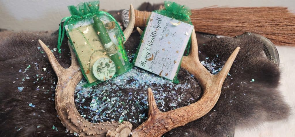 money and wealth spell kit front and back