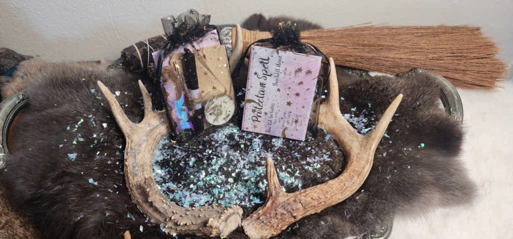 protection spell kit front and back