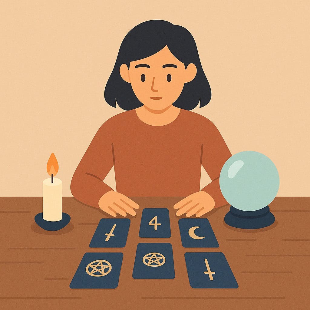 Image of a woman practicing witchcraft